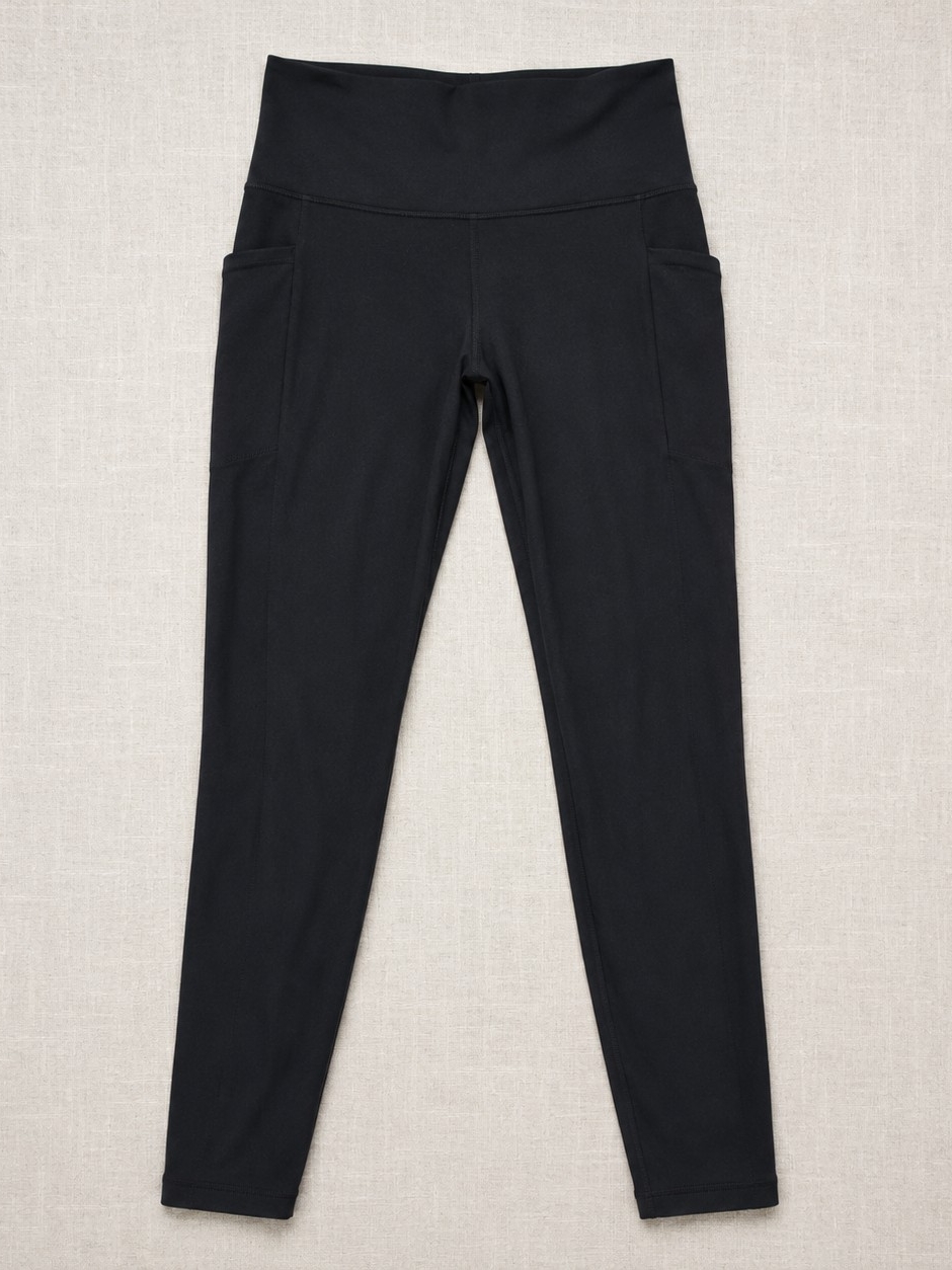 Athleta Salutation Stash Pocket Ii Tight Leggings Black High Rise Side Pockets M